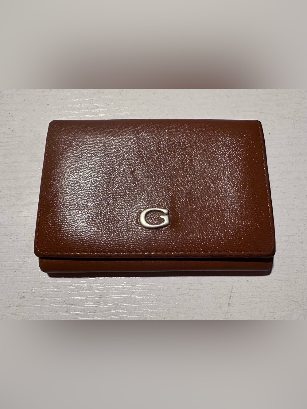 Gucci Brown Leather Card & ID Holder RARE Vintage Case